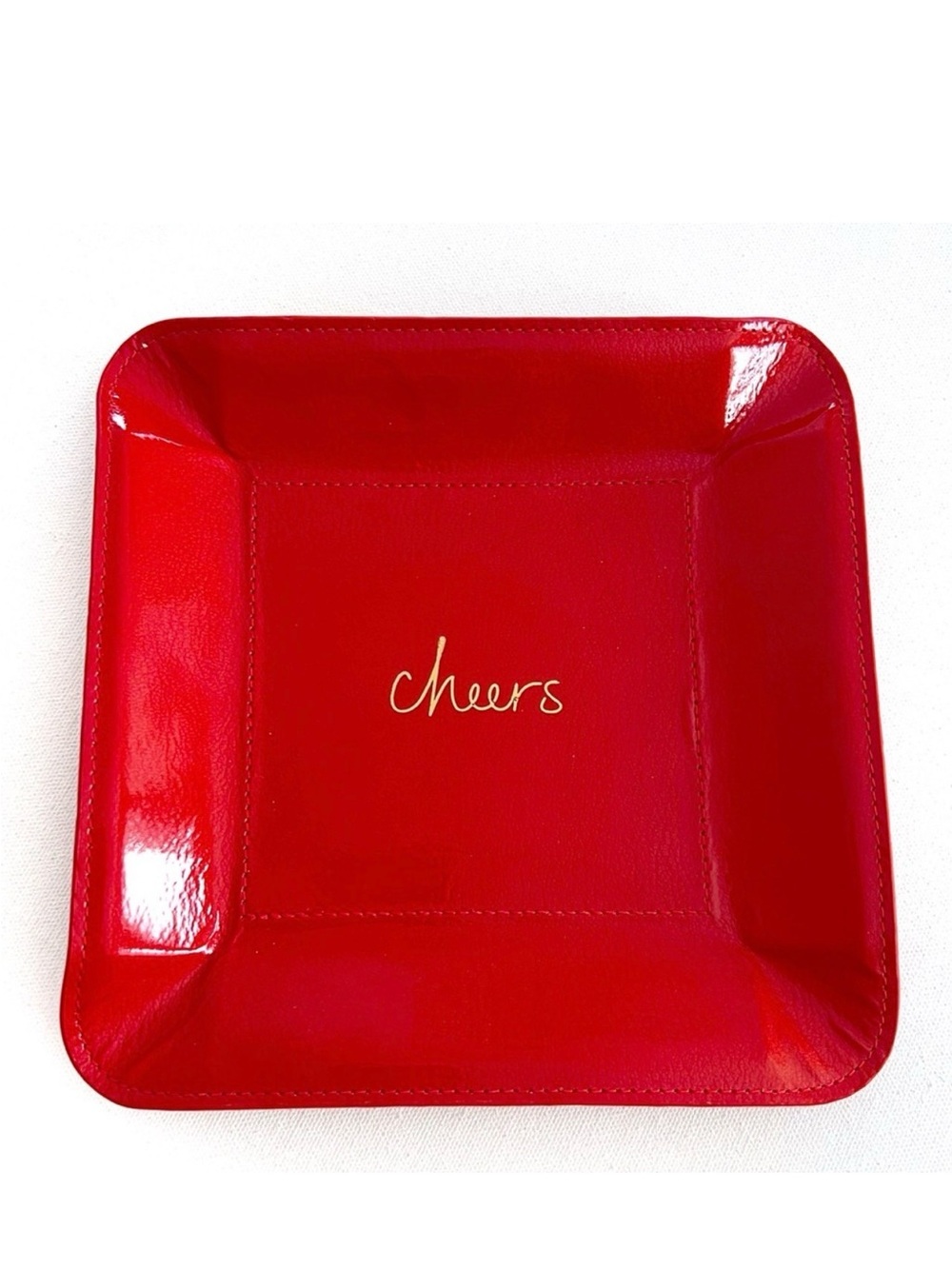 Gigi New York Red Patent Leather Catchall Tray